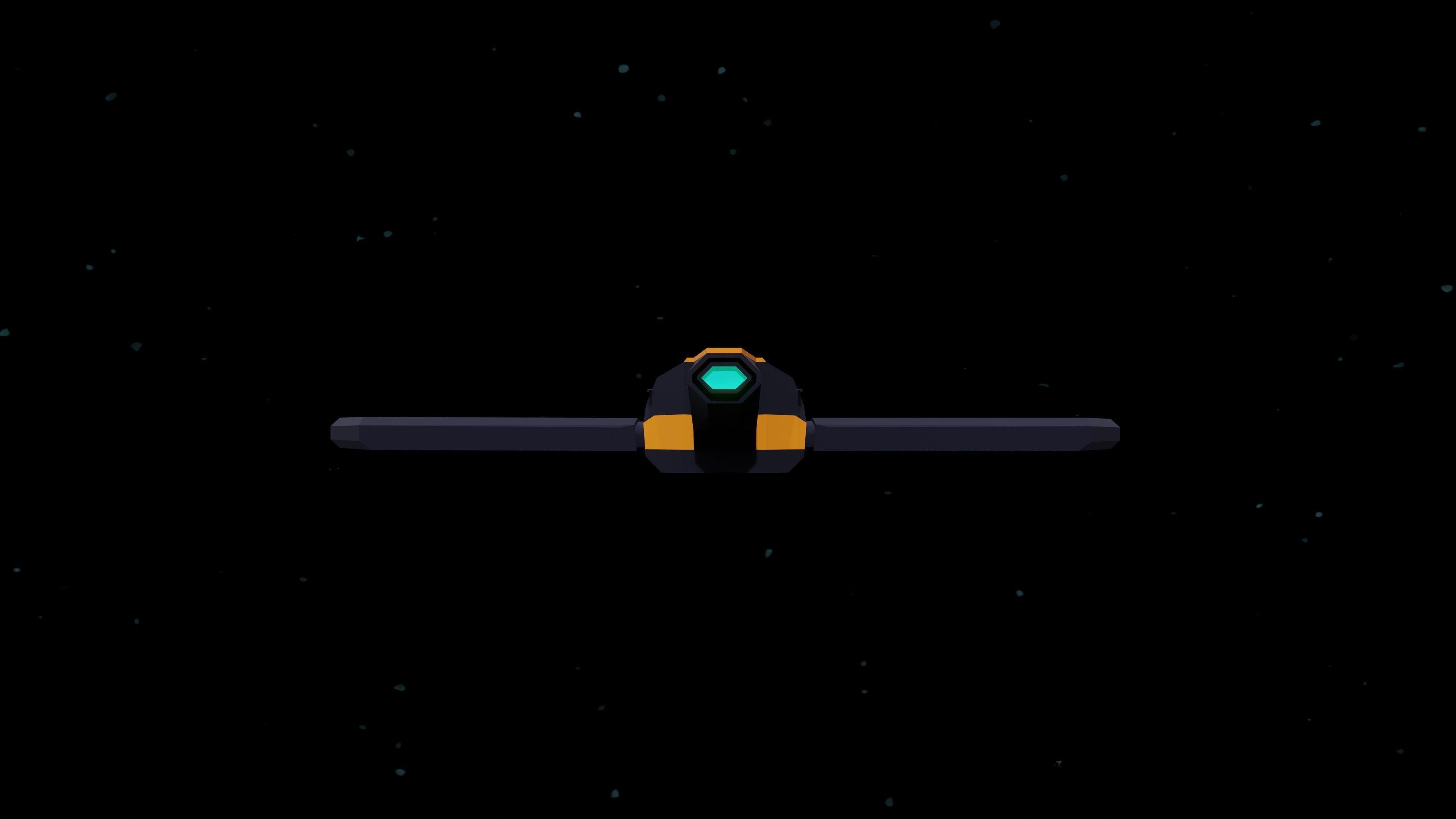 6 Sci-Fi Low Poly Ships with 5 Different Color Variations Low-poly 3D model_13