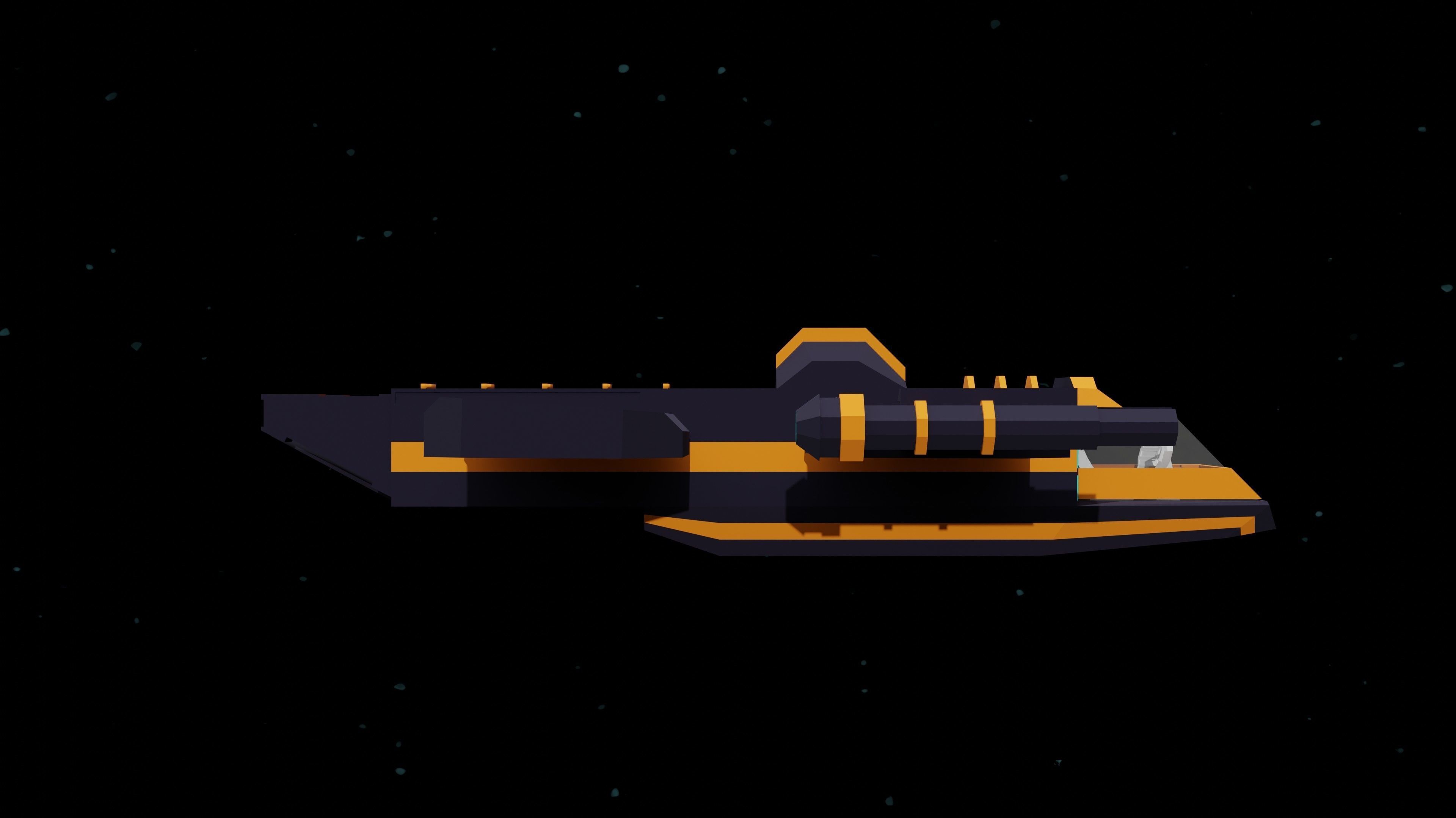 6 Sci-Fi Low Poly Ships with 5 Different Color Variations Low-poly 3D model_50