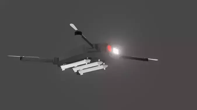 low-poly combat drone Free low-poly 3D model