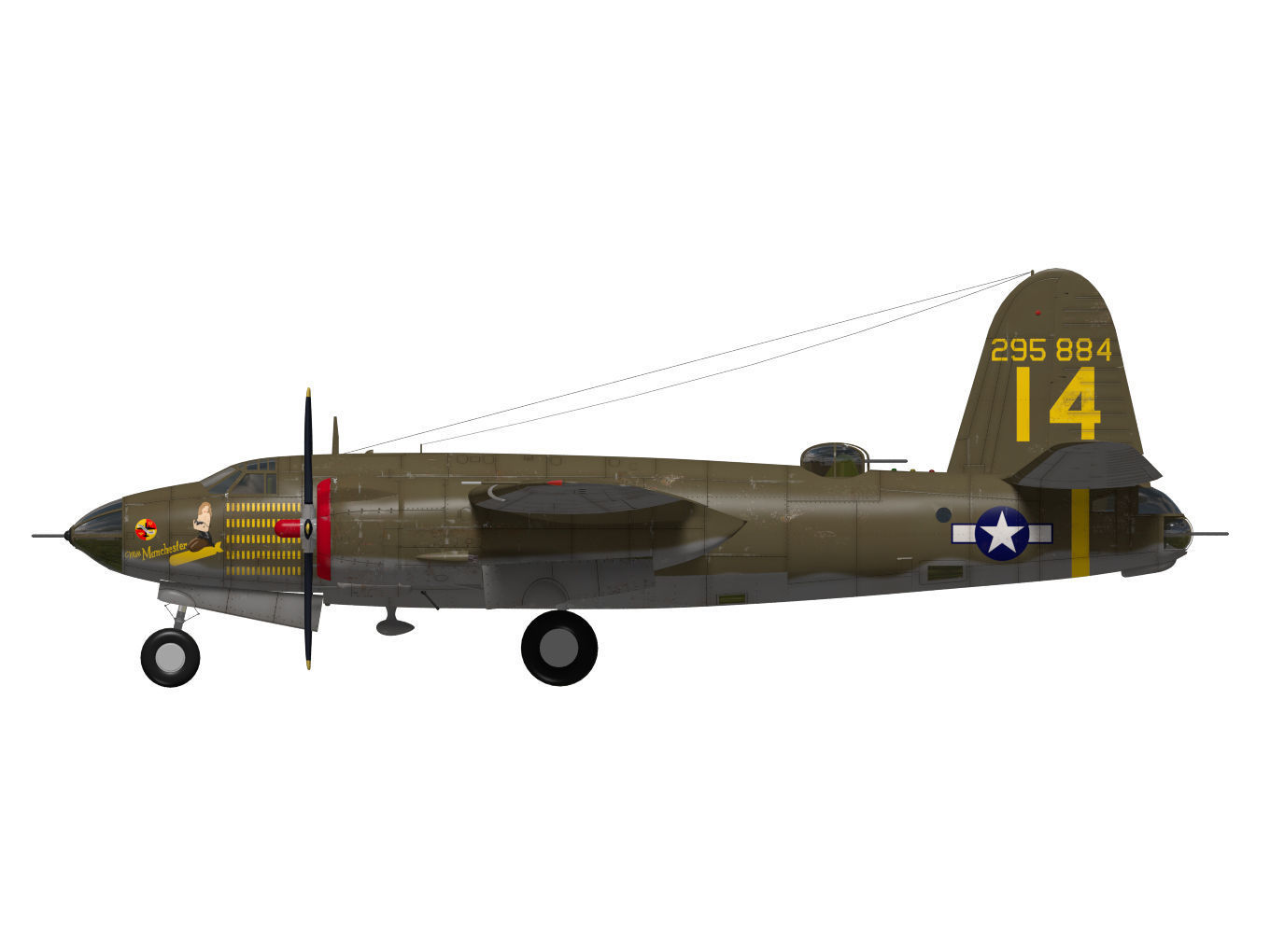 Martin B-26 Marauder 3D model_10
