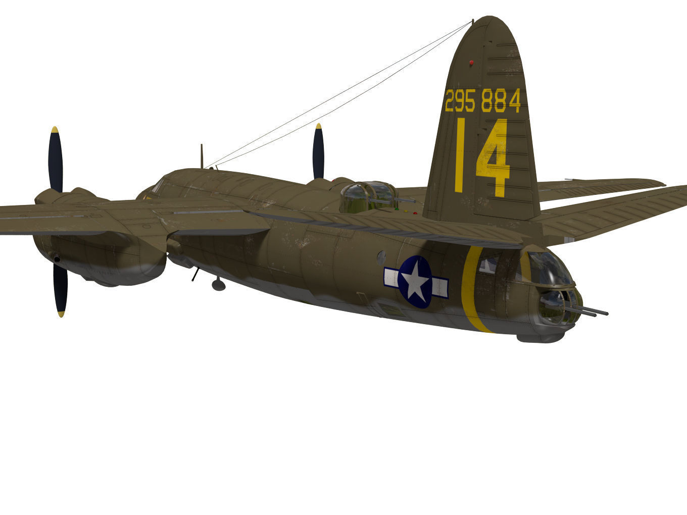 Martin B-26 Marauder 3D model_5