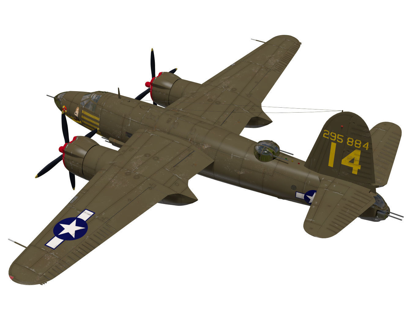 Martin B-26 Marauder 3D model_1