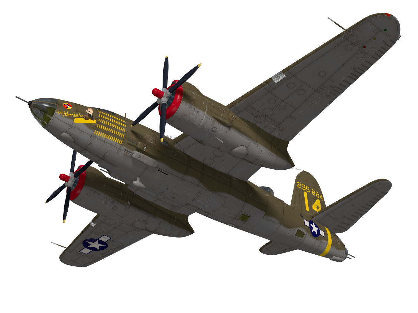 Martin B-26 Marauder 3D model_3