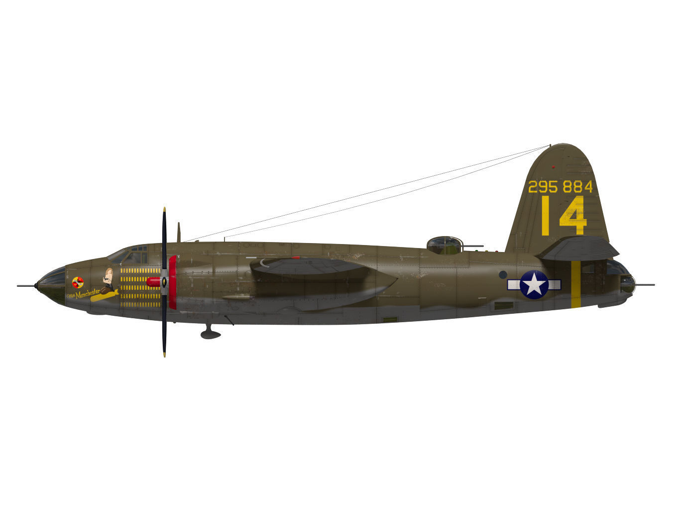 Martin B-26 Marauder 3D model_9