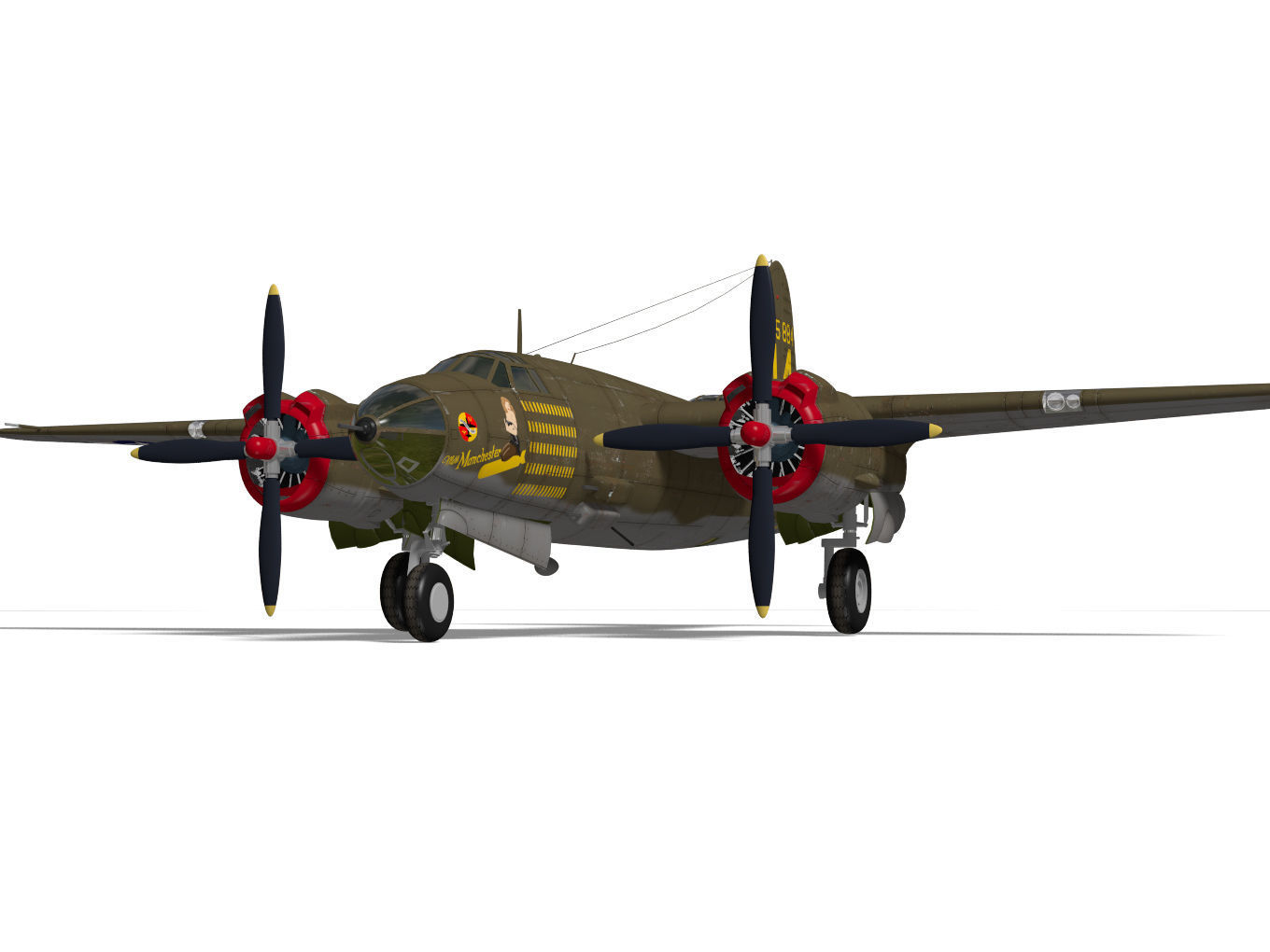 Martin B-26 Marauder 3D model_8