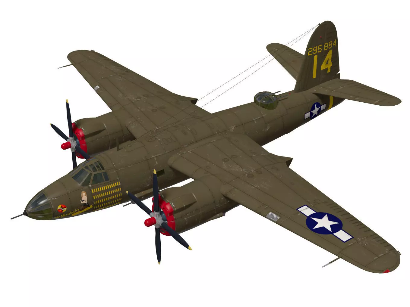 Martin B-26 Marauder 3D model_0