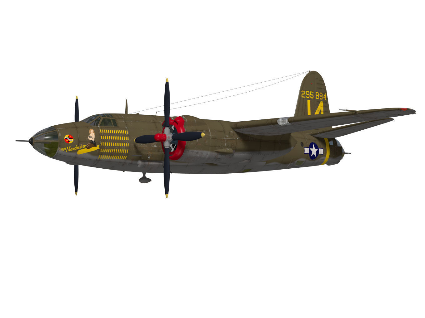 Martin B-26 Marauder 3D model_2