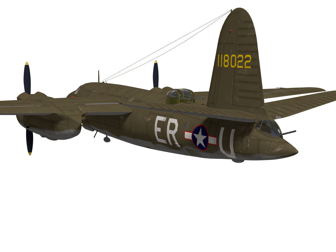 Martin B-26 Marauder 3D model_5