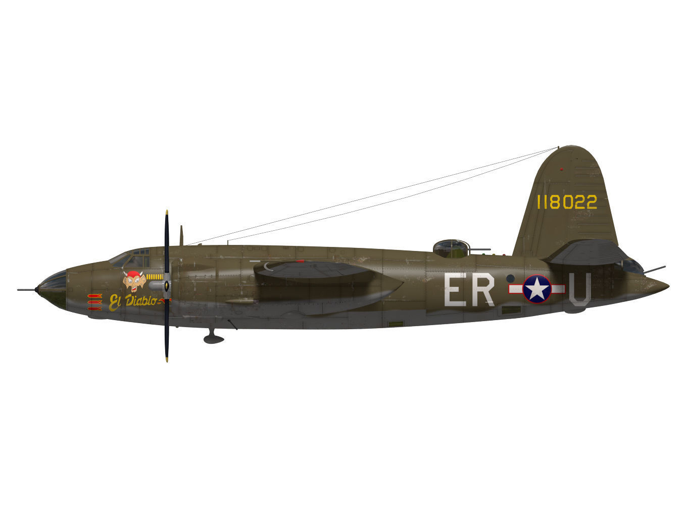 Martin B-26 Marauder 3D model_9