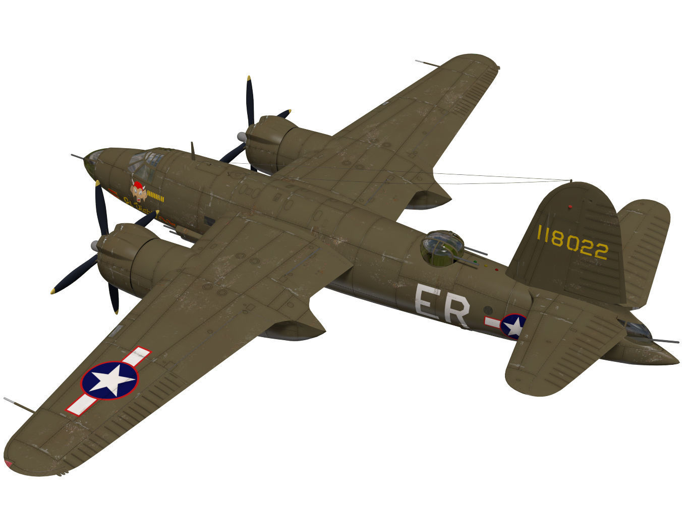 Martin B-26 Marauder 3D model_1