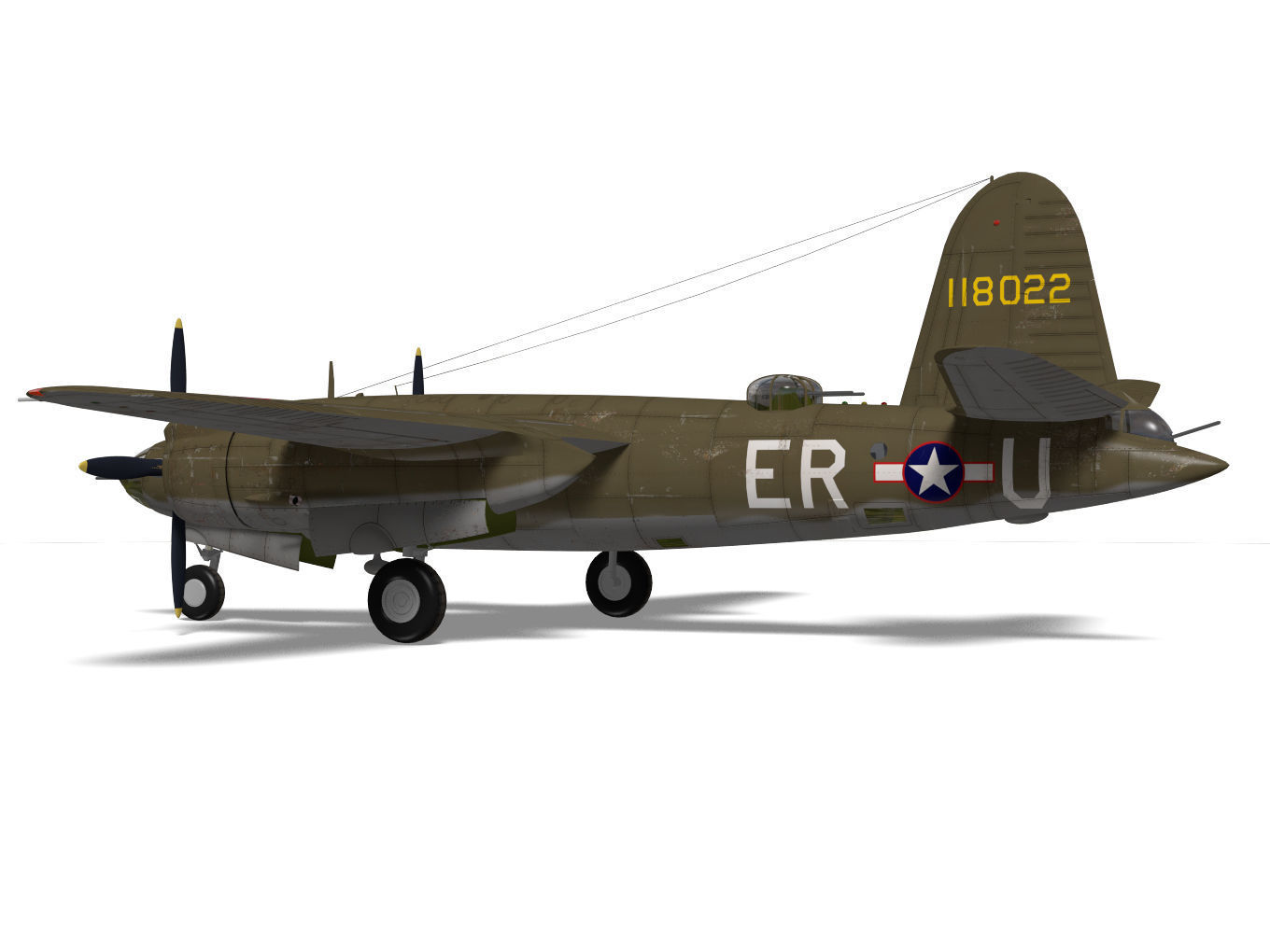 Martin B-26 Marauder 3D model_7