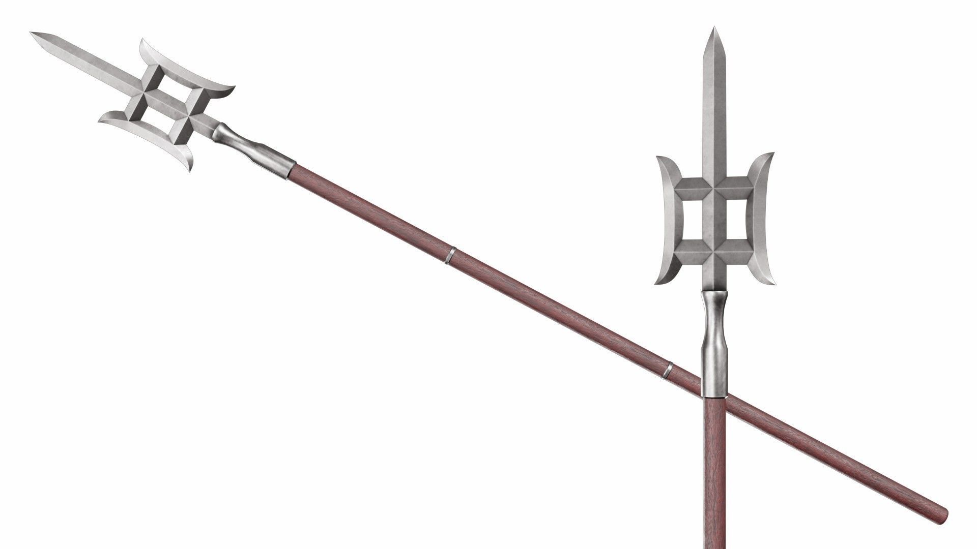 Collection of 10 special spears 3D model_7