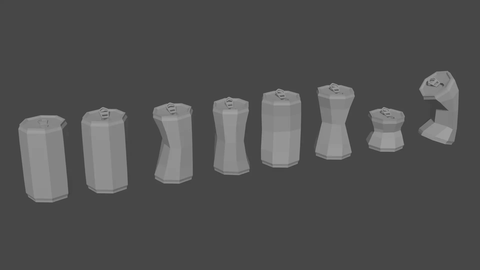 low-poly soda can Free low-poly 3D model
