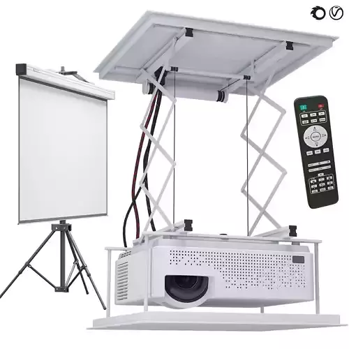 DLP projector DLP laser module on elevator 3D model