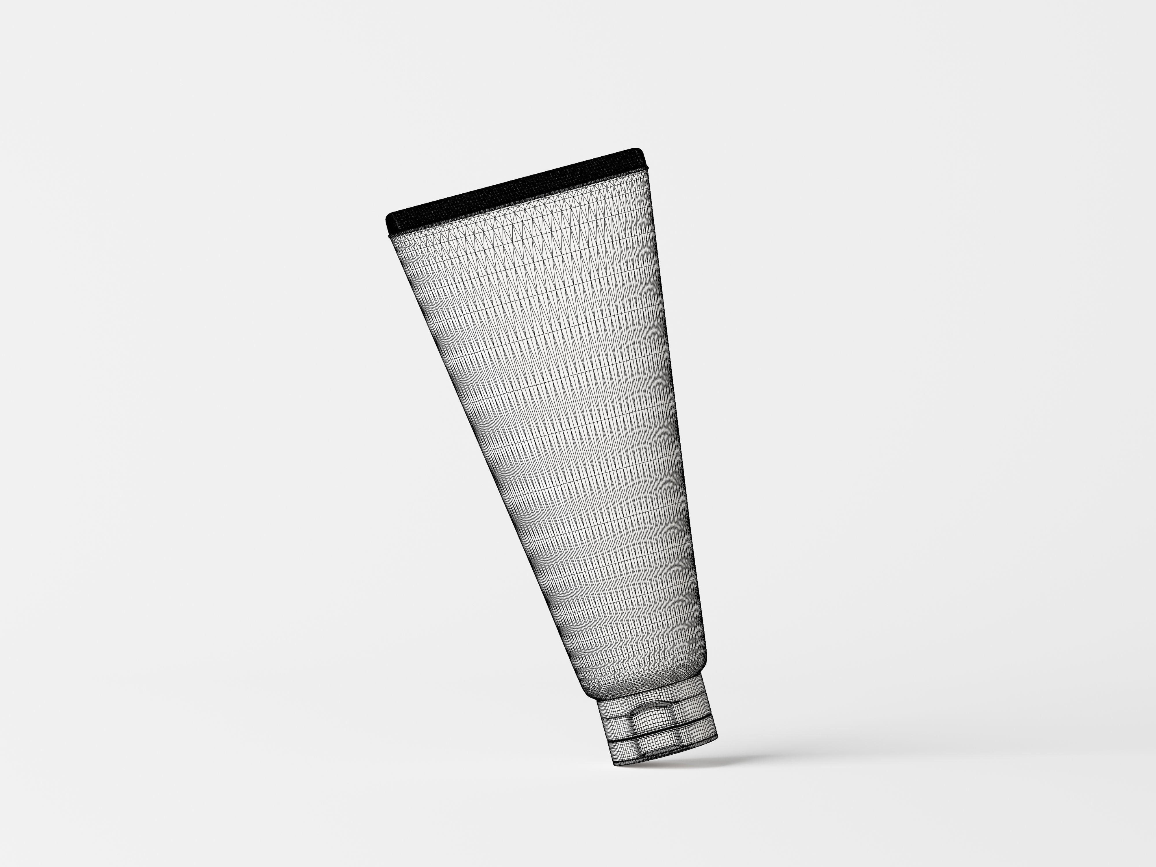 Plastic cream tube 3D model 3D model_8