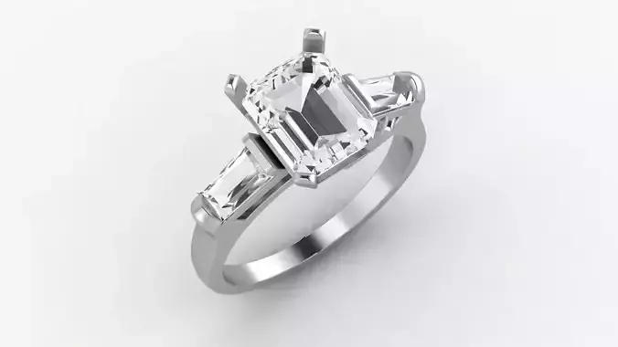 Graff emerald cut engagement ring