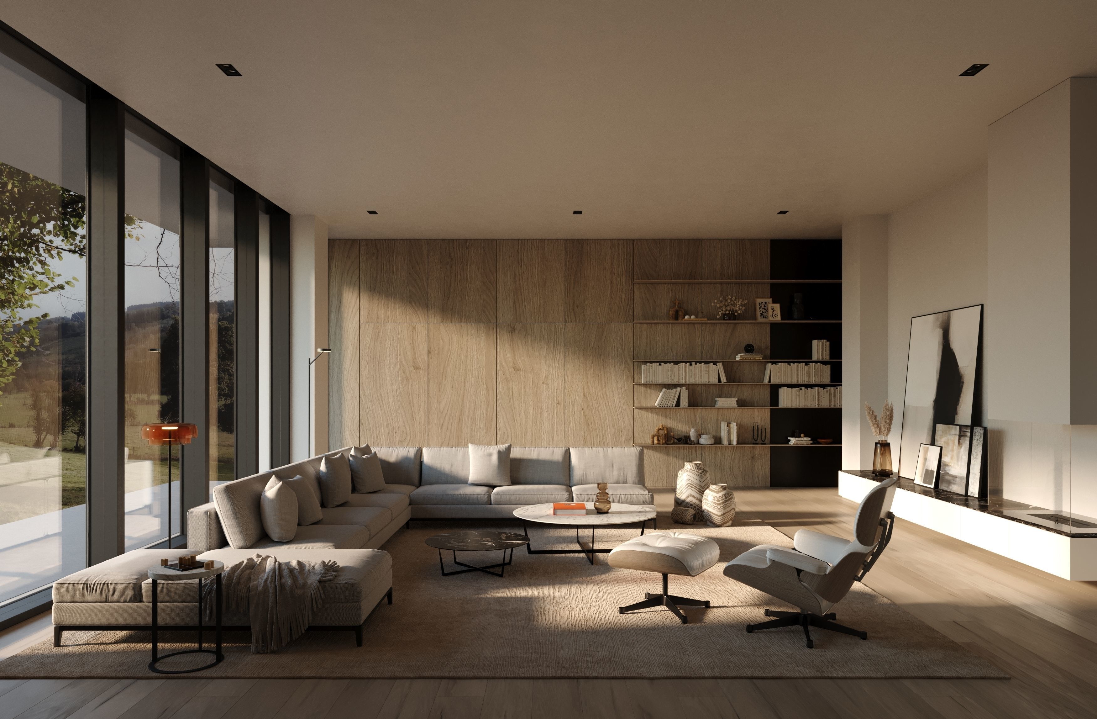 PANORAMA LIVING ROOM - Interior scene - 3d model 3D model_1