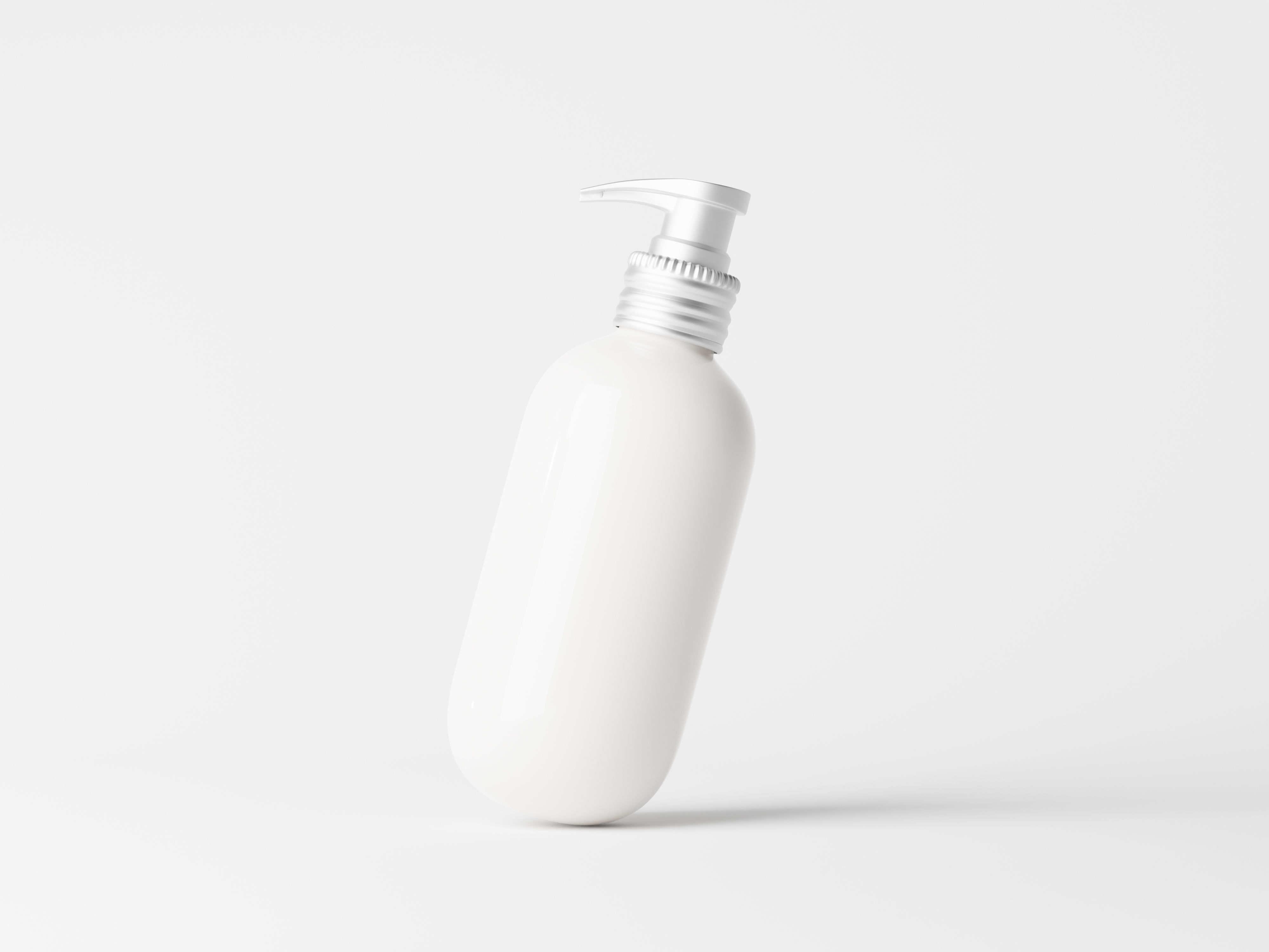 pump bottle with metallic closure 3D model 3D model_1