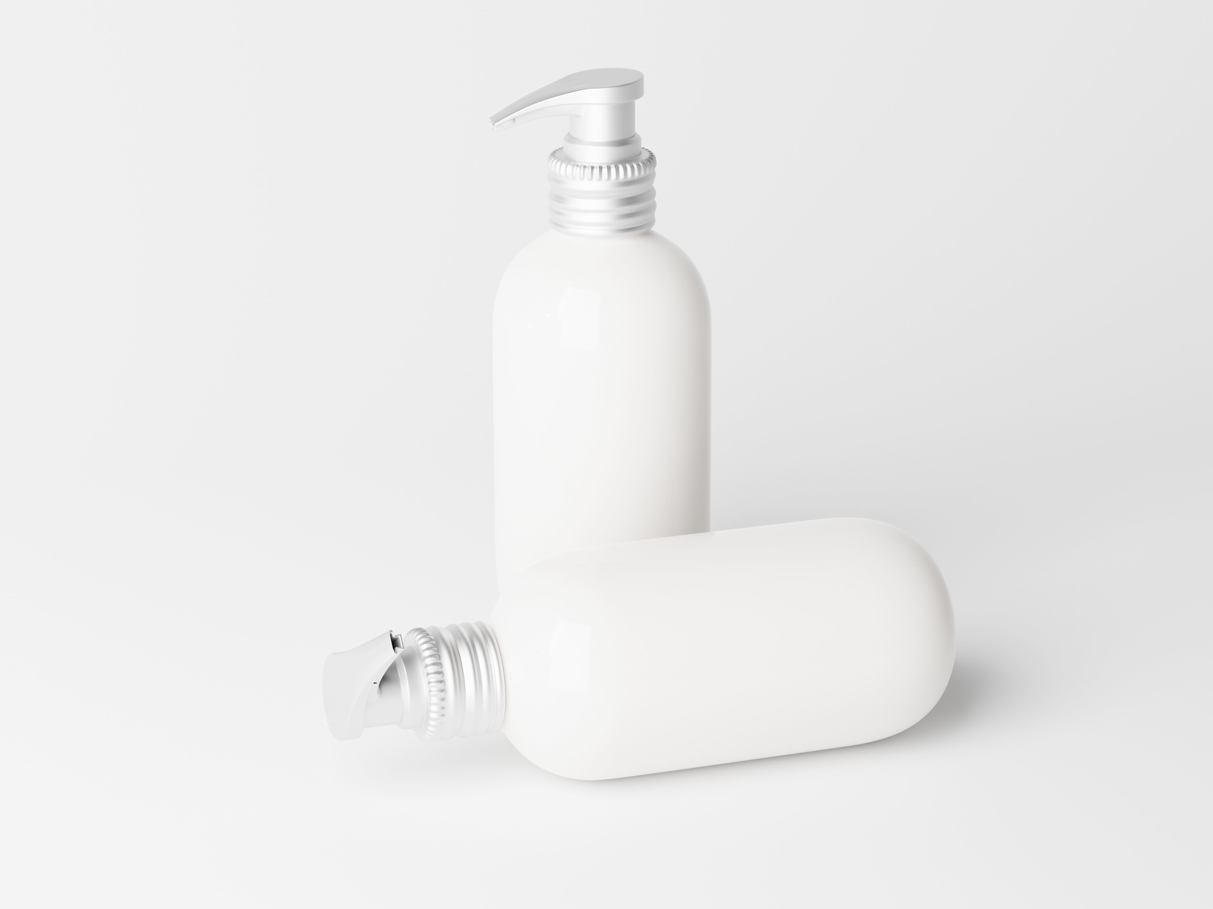 pump bottle with metallic closure 3D model 3D model_6