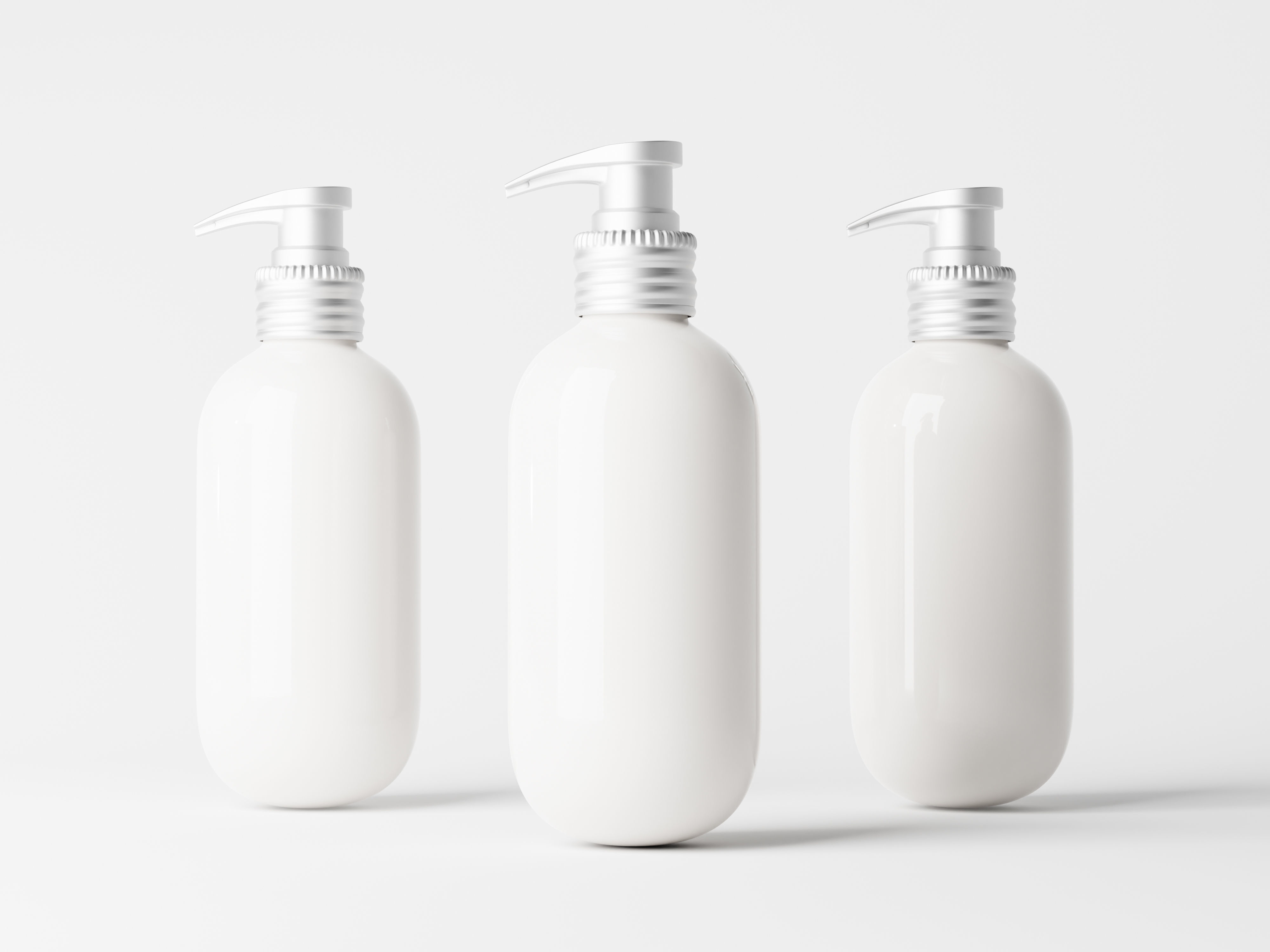 pump bottle with metallic closure 3D model 3D model_5