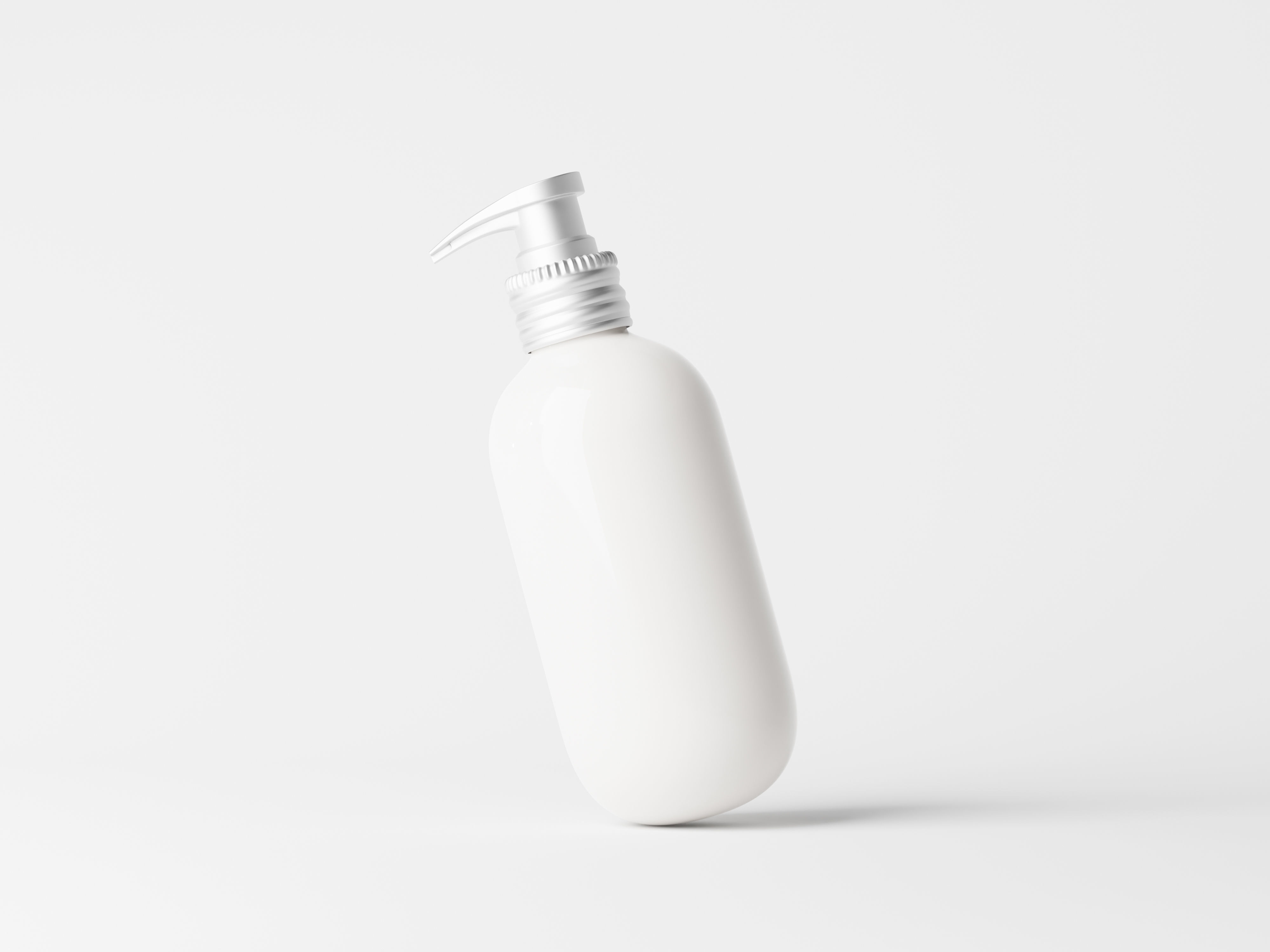 pump bottle with metallic closure 3D model 3D model_2