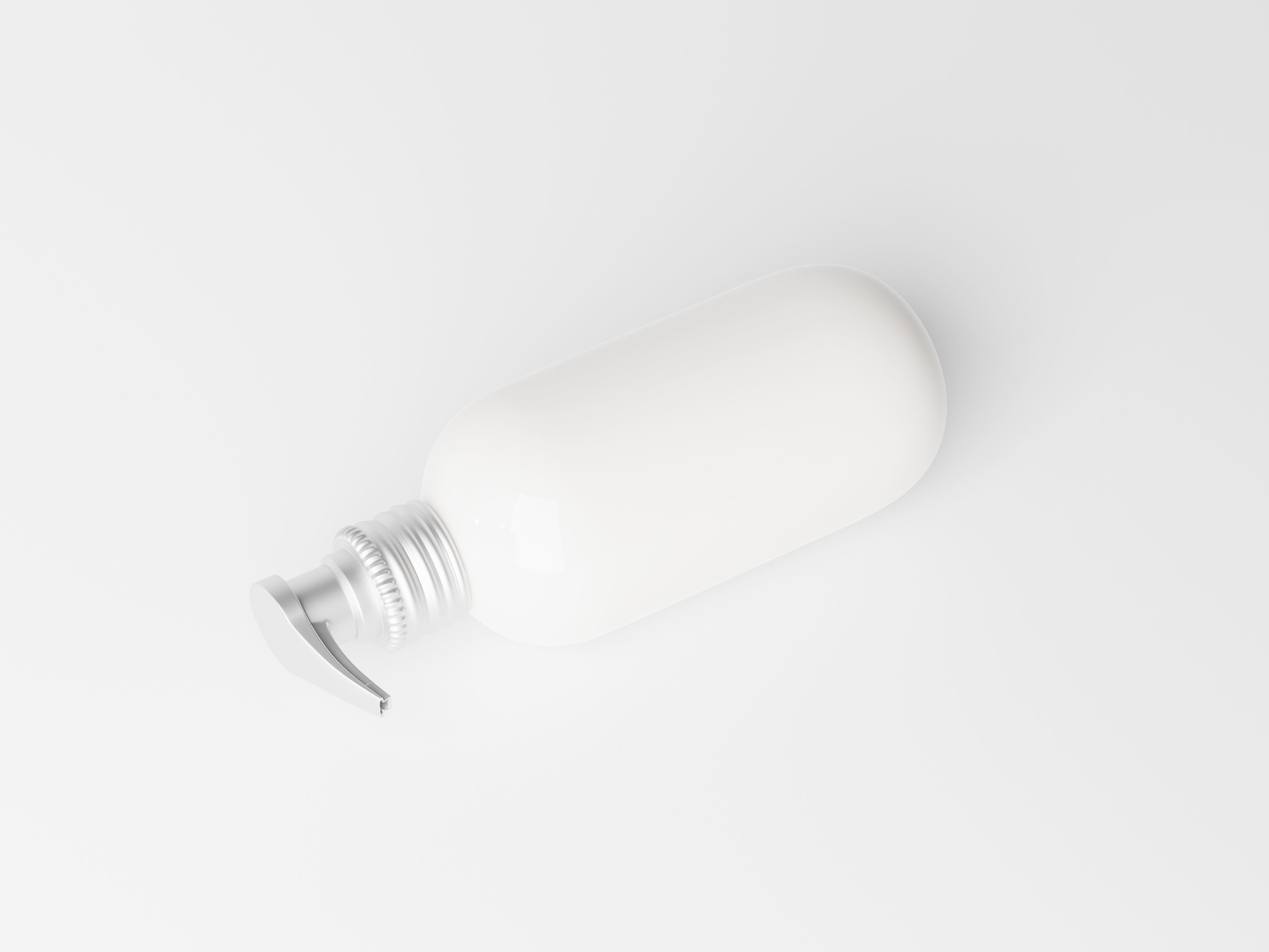 pump bottle with metallic closure 3D model 3D model_3