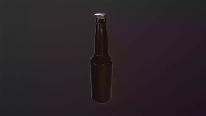Beer Bottle 3D Model Low-poly 3D model