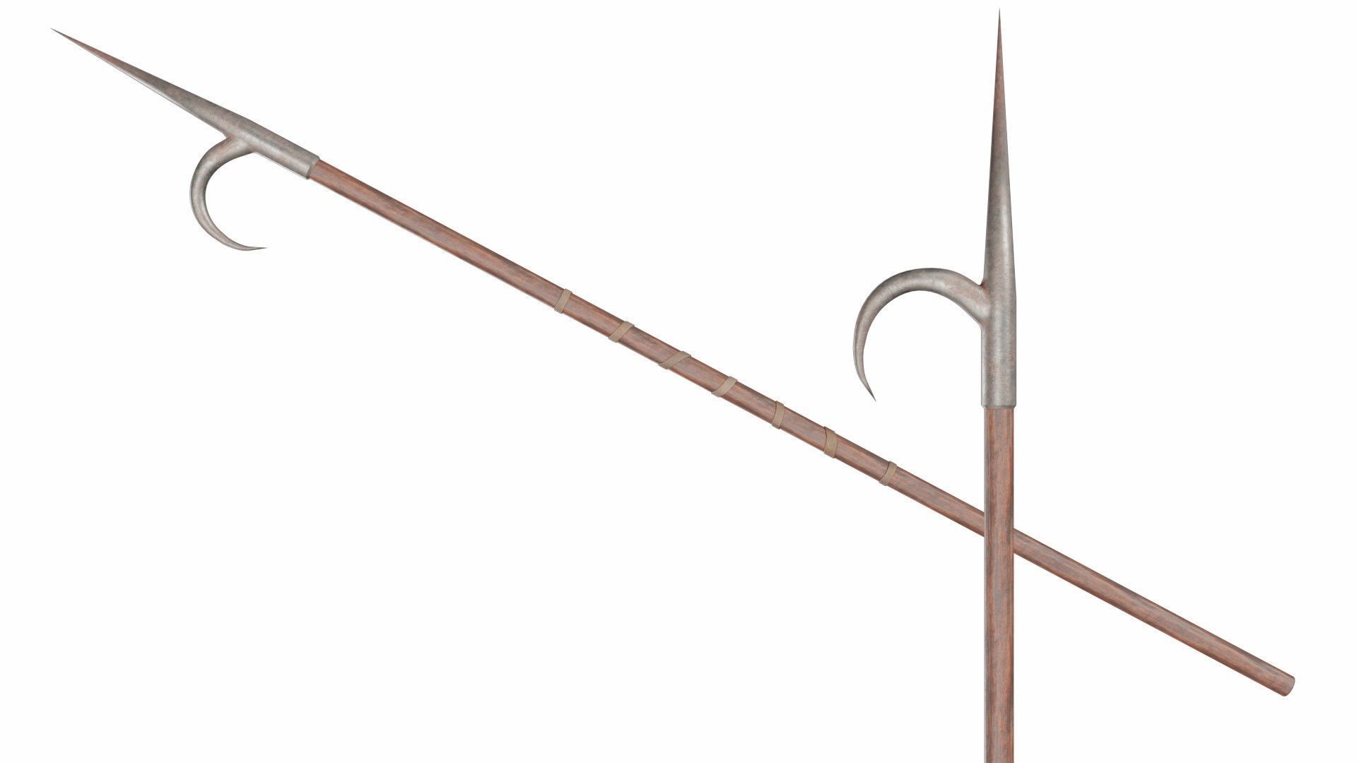 Collection of 40 spears and halberds 3D model_2