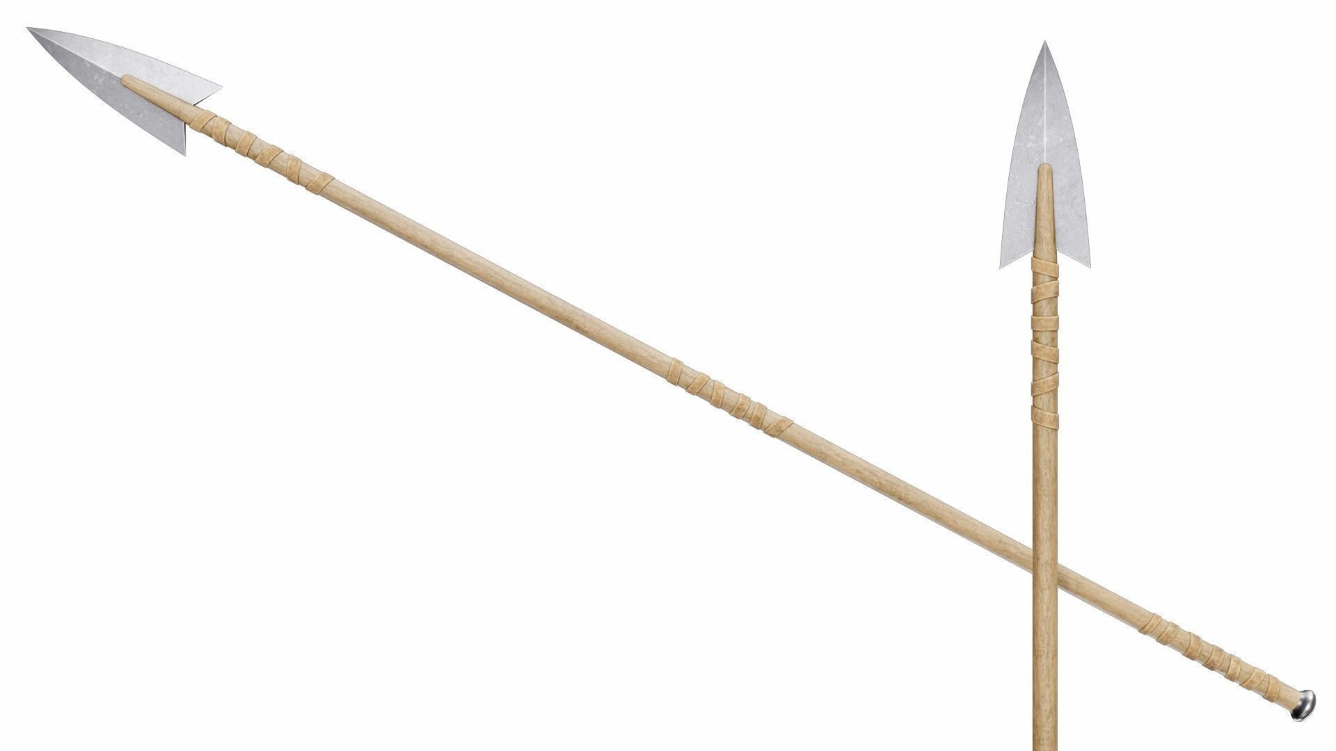 Collection of 40 spears and halberds 3D model_29