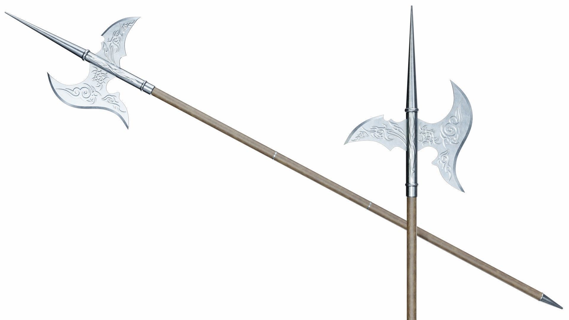 Collection of 40 spears and halberds 3D model_27