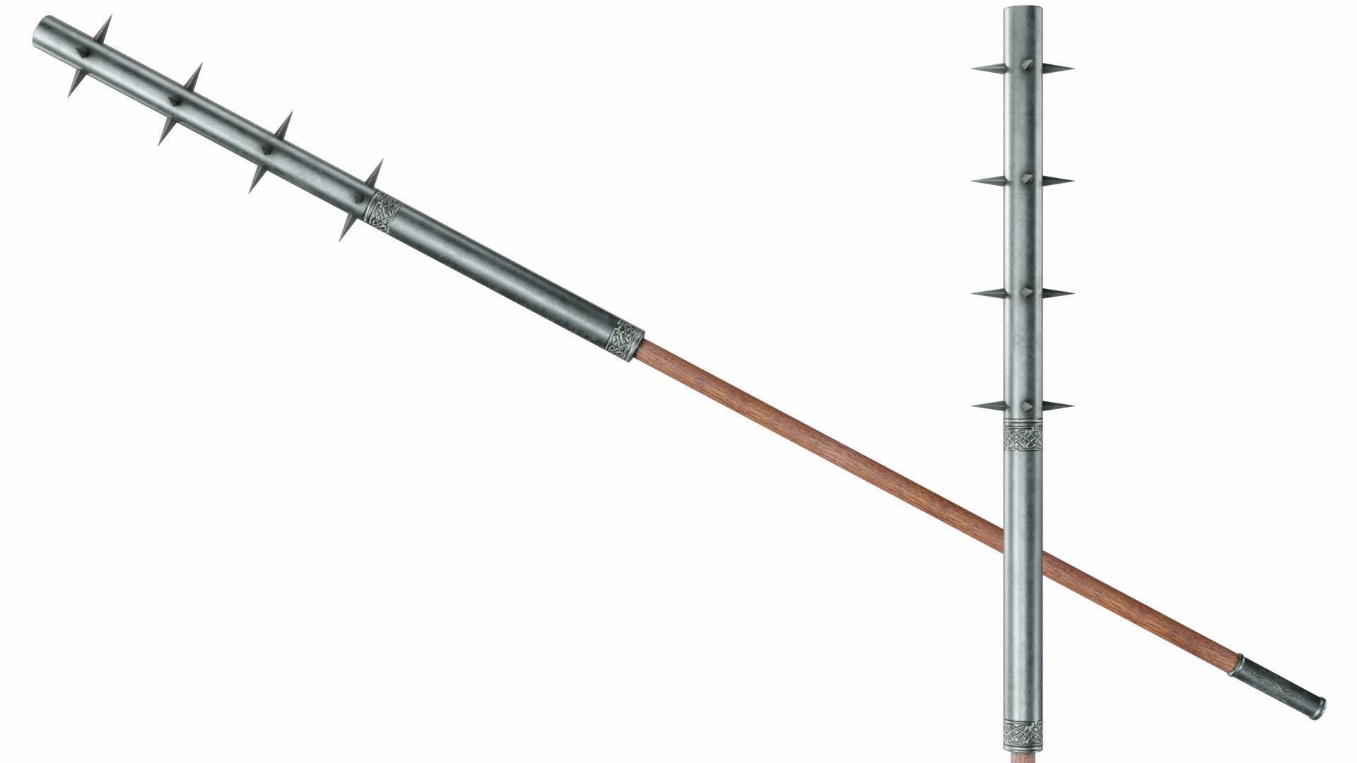 Collection of 40 spears and halberds 3D model_4