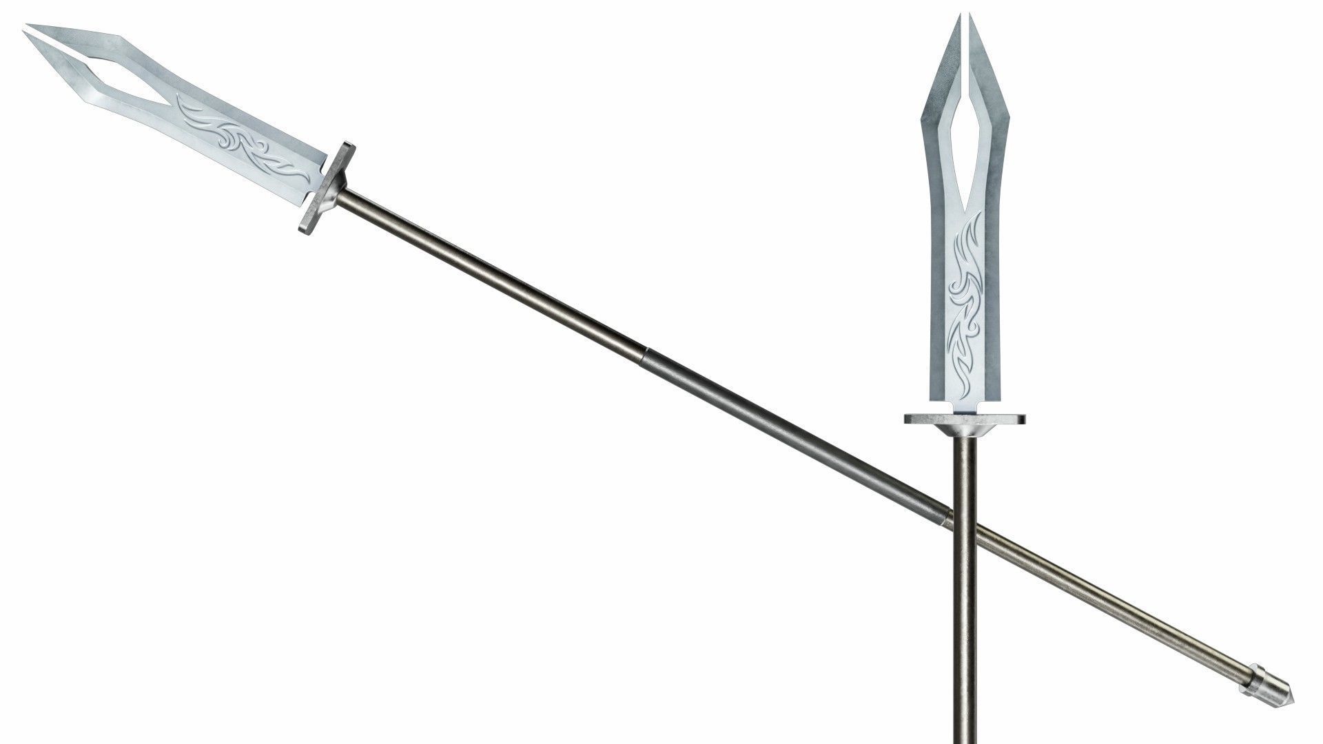 Collection of 40 spears and halberds 3D model_32