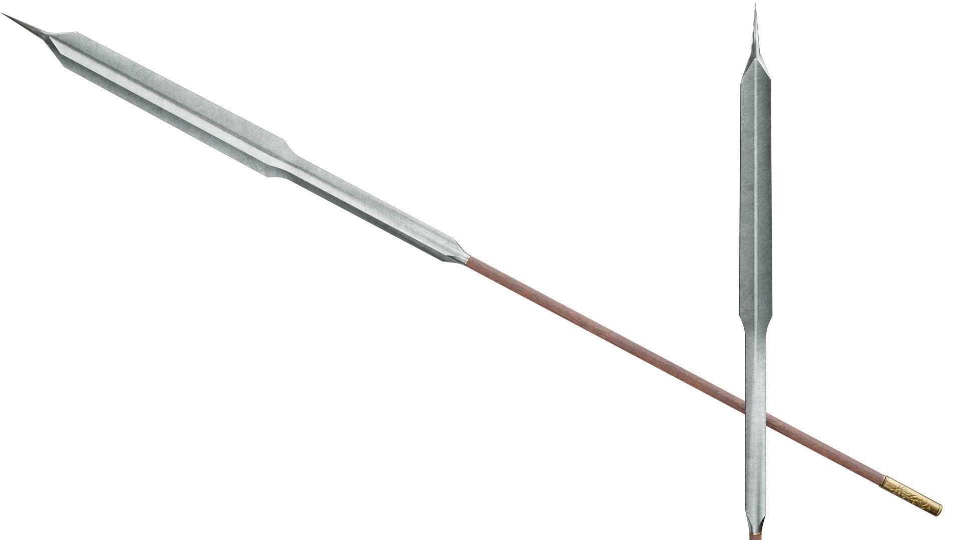 Collection of 40 spears and halberds 3D model_5