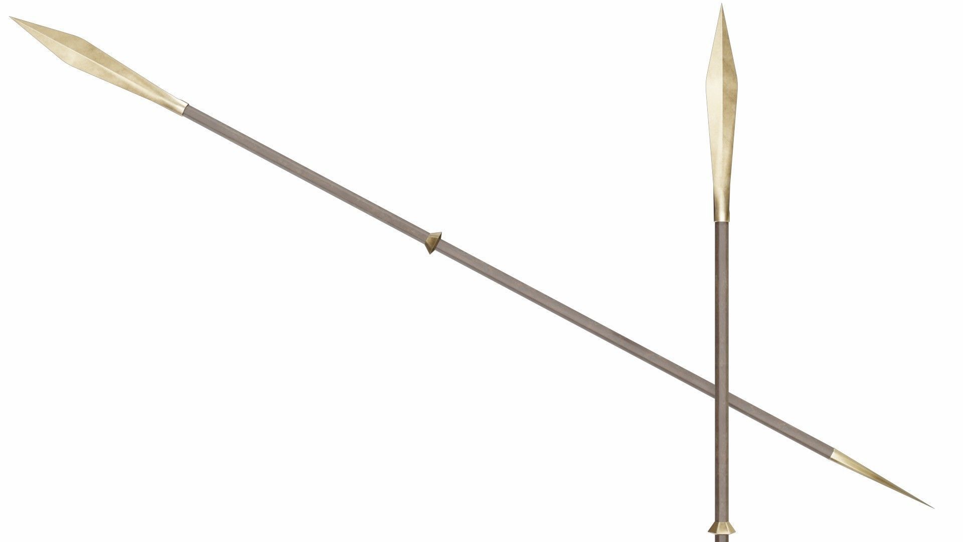 Collection of 40 spears and halberds 3D model_17