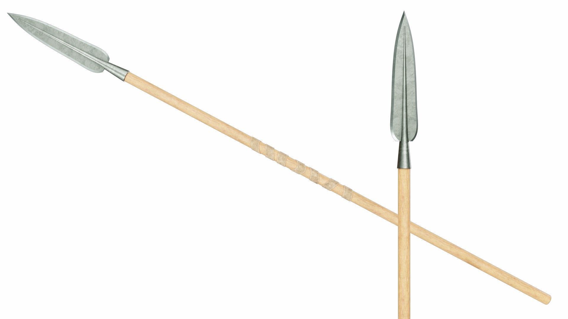 Collection of 40 spears and halberds 3D model_37