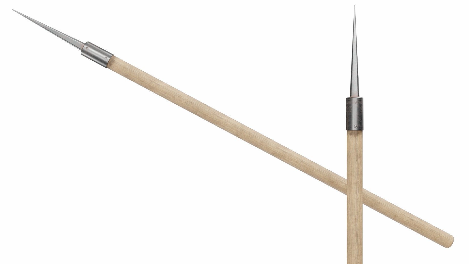 Collection of 40 spears and halberds 3D model_9