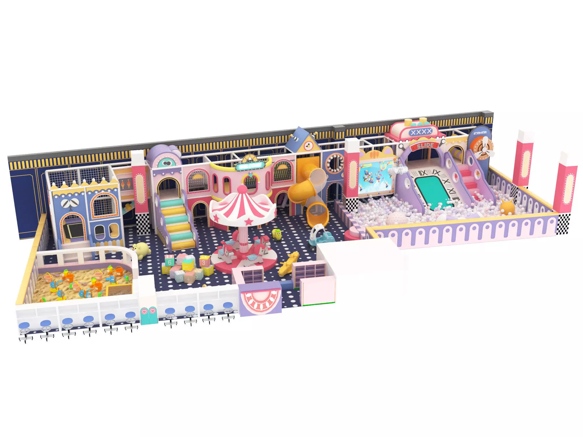 Indoor naughty castle playground 3D model