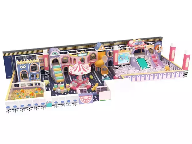Indoor naughty castle playground 3D model