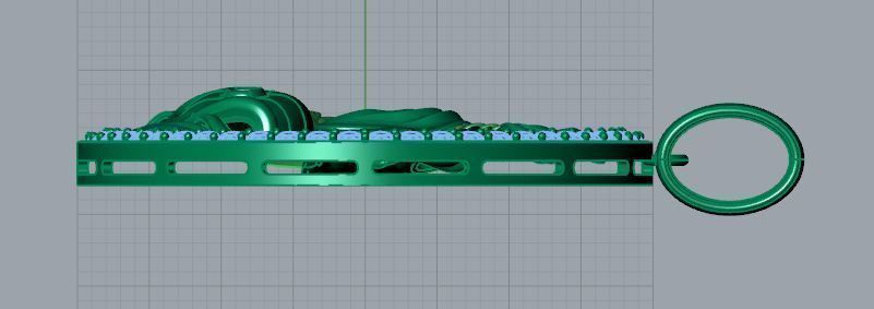 carp pendant 1 3D model_2