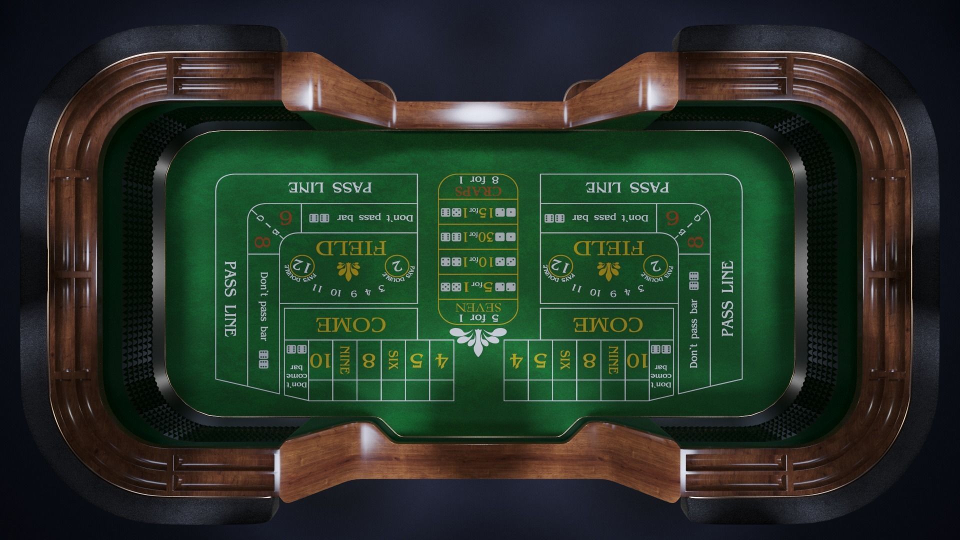 Casino Craps Table 3D model_7