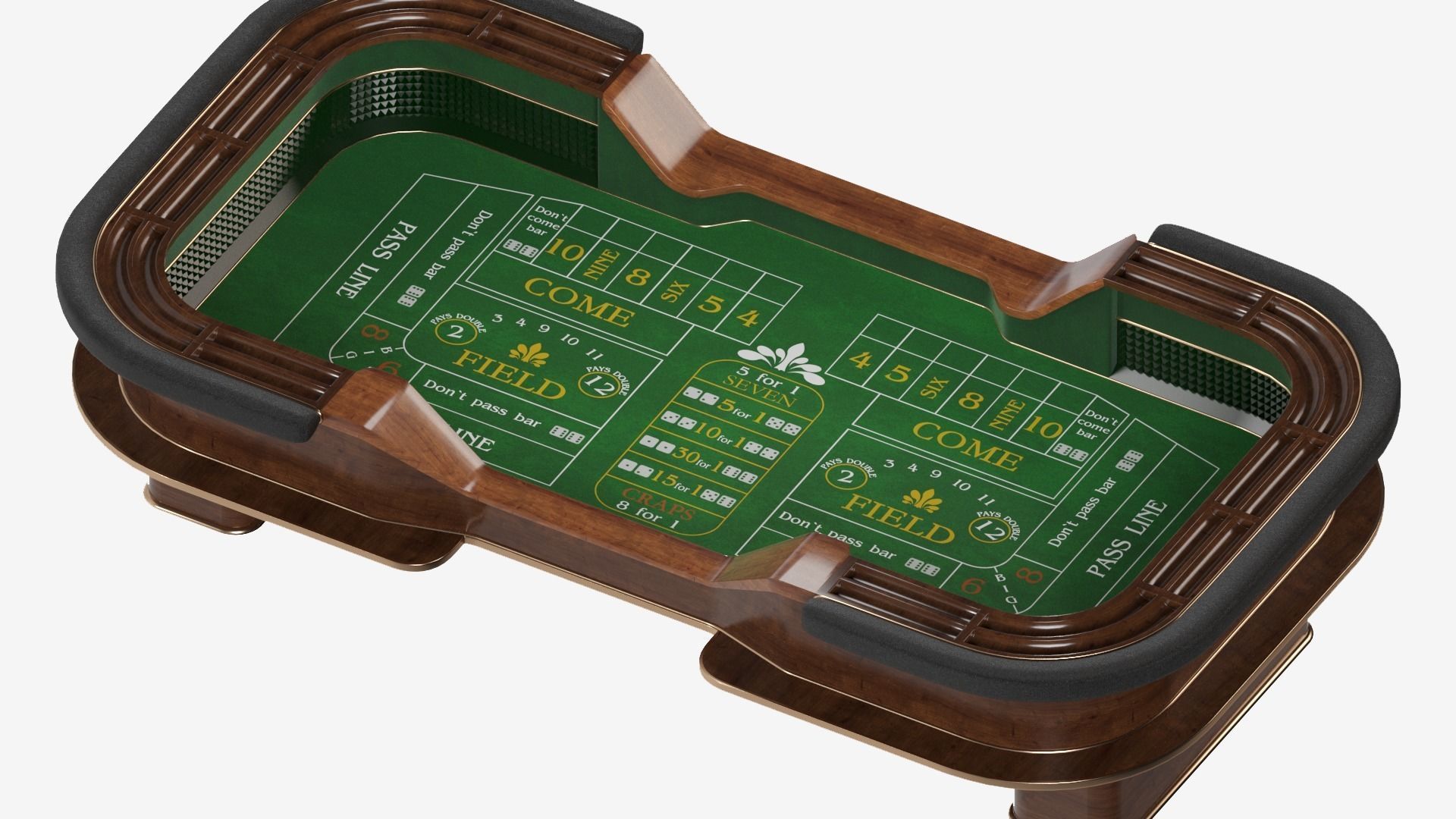 Casino Craps Table 3D model_2