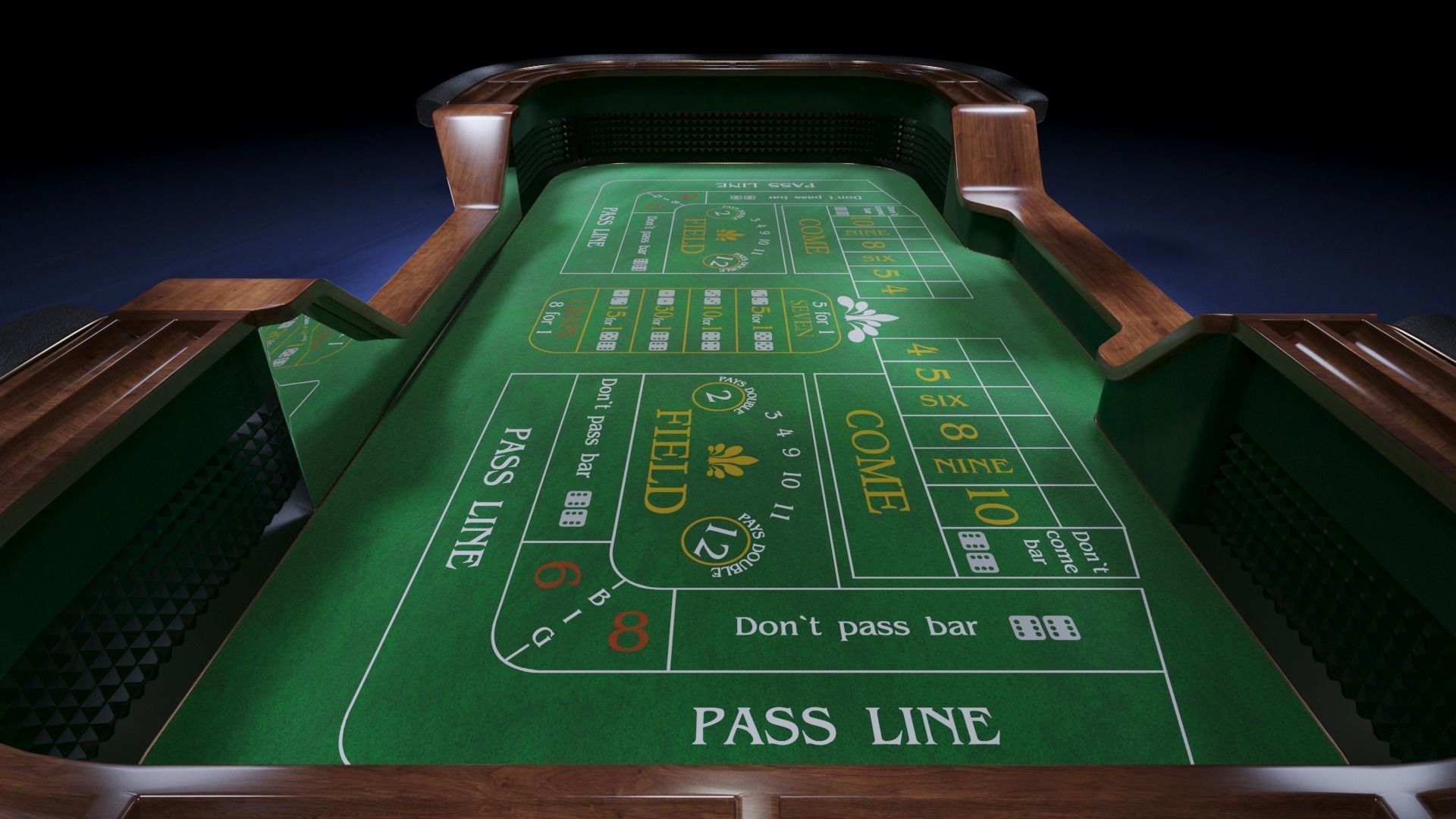 Casino Craps Table 3D model_6