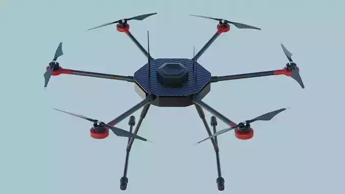 Hexacopter heavy drone UAV model