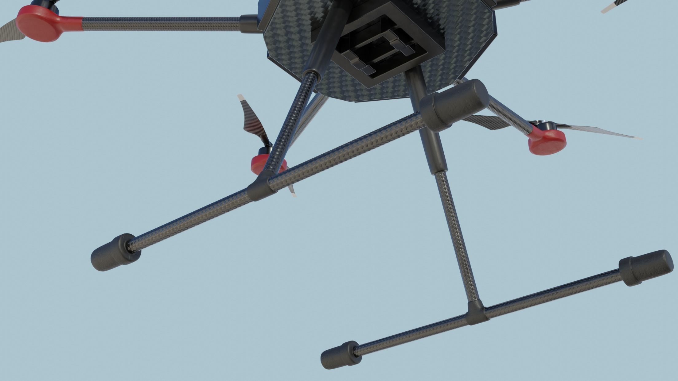 Hexacopter heavy drone UAV model Low-poly 3D model_3