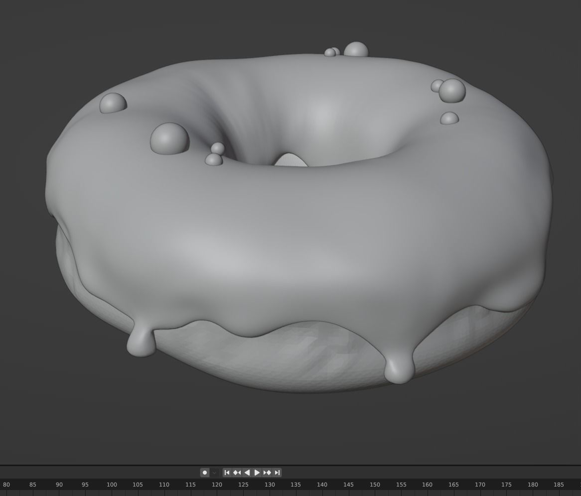 Strawberry Donut 3D model_3