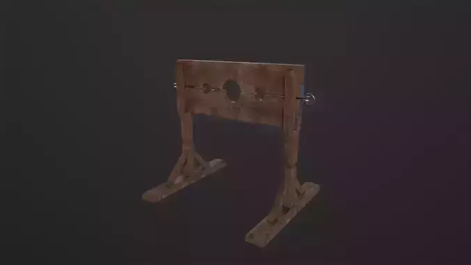 Stocks prison 3D Model Low-poly 3D model