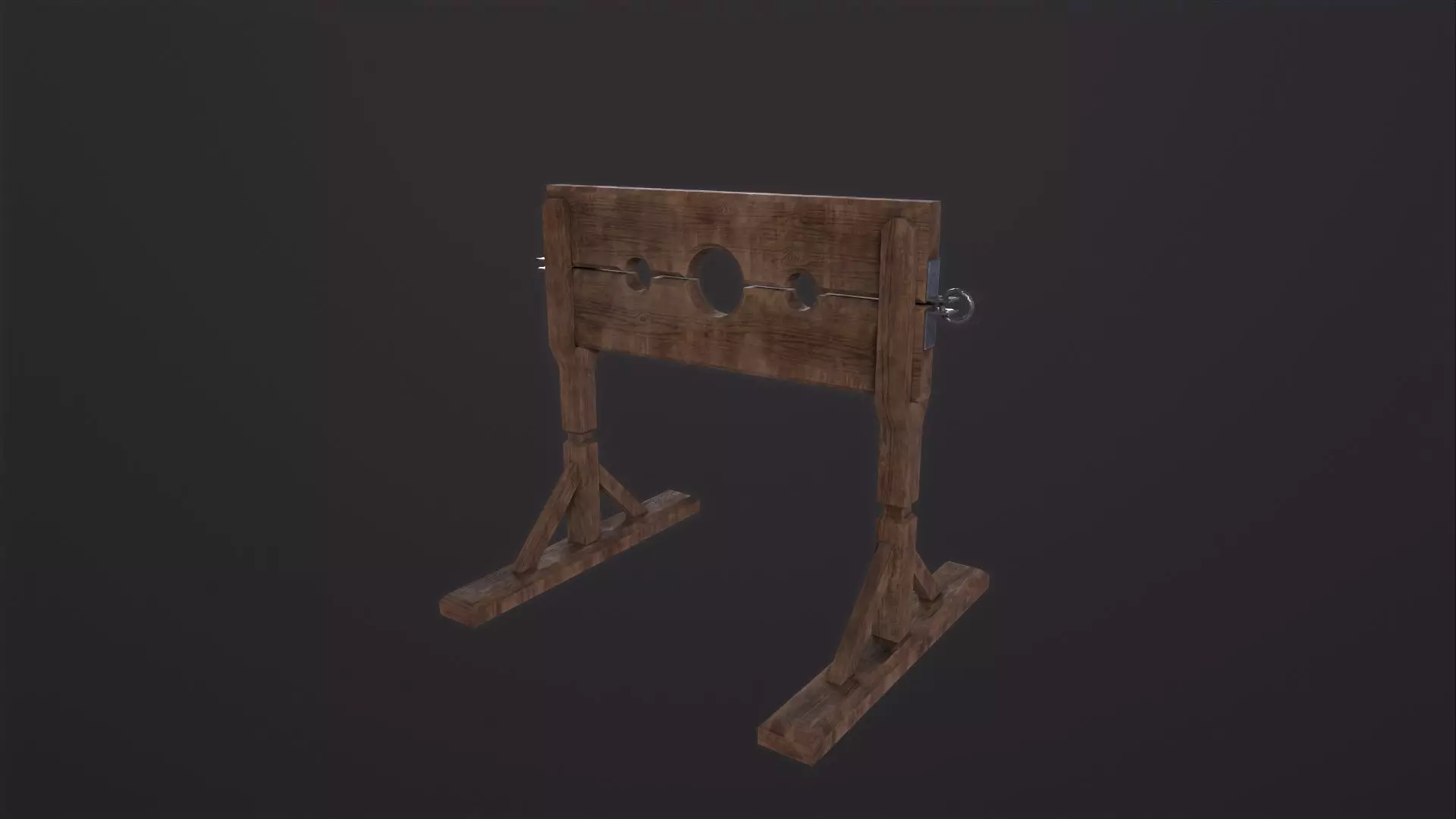 Stocks prison 3D Model Low-poly 3D model