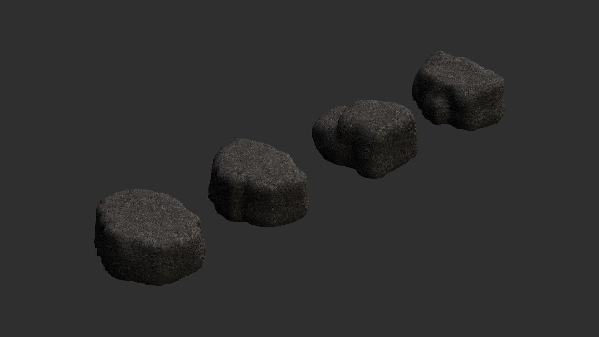 Cave Platform 1 - 4 Combo - Base Low-poly 3D model_16
