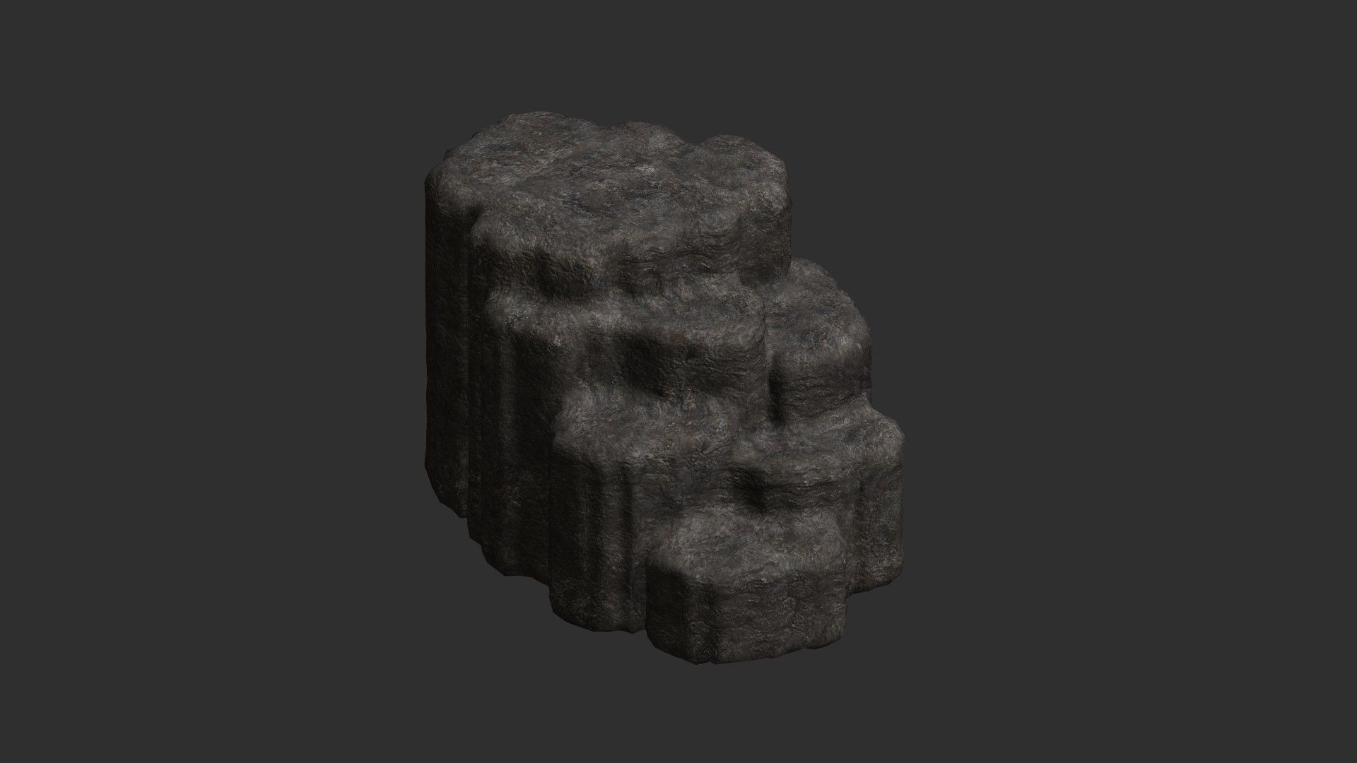 Cave Platform 1 - 4 Combo - Base Low-poly 3D model_4