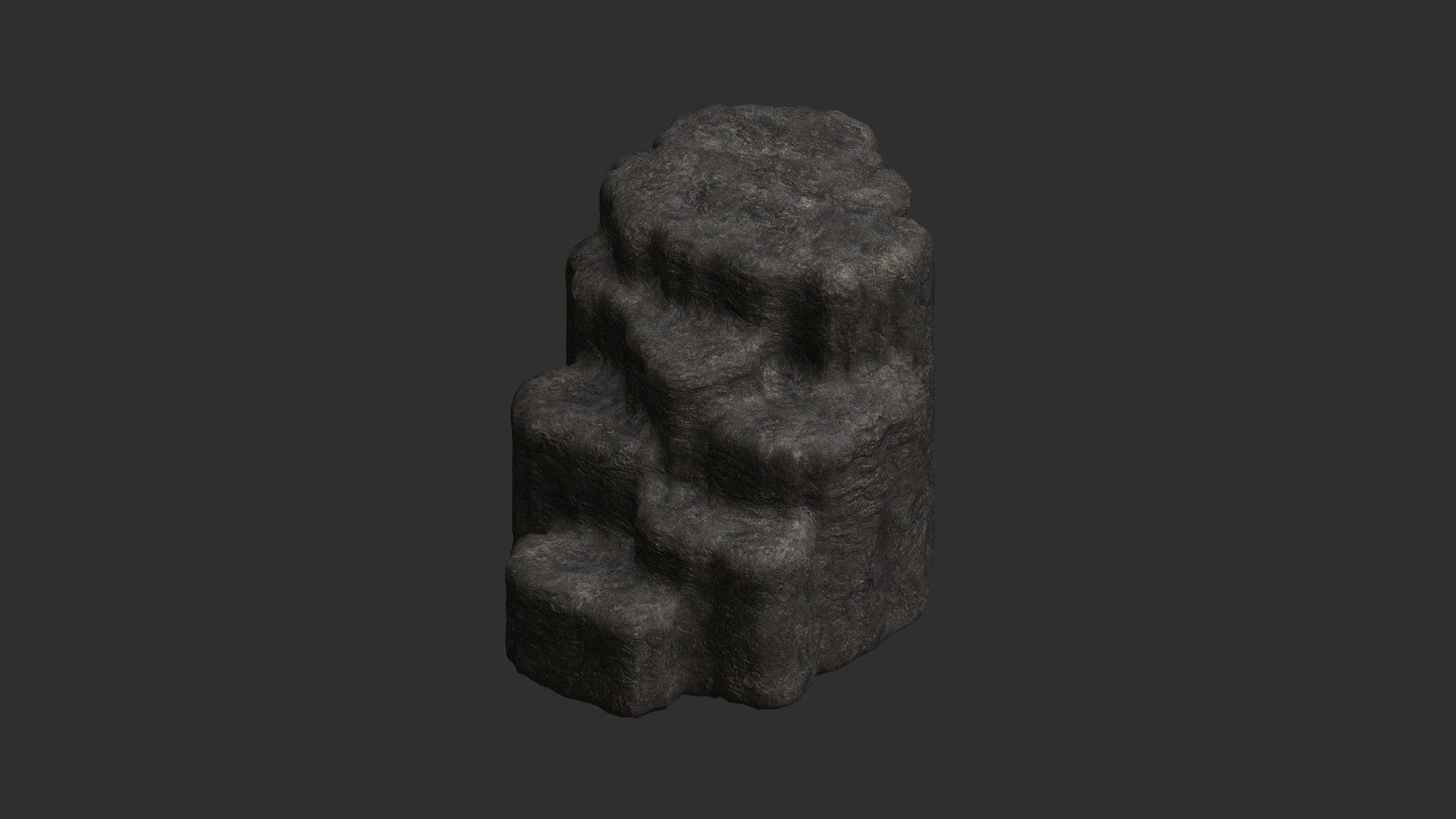 Cave Platform 1 - 4 Combo - Base Low-poly 3D model_5